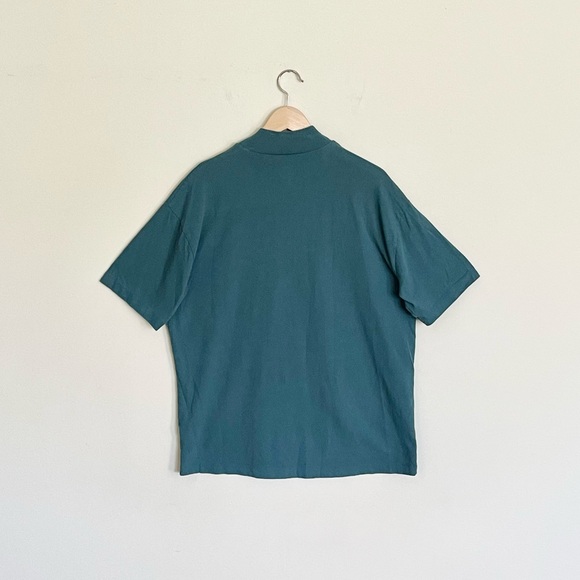 Urban Outfitters UO New Wave Mandala Mock Neck Teal Orange T Shirt Women’s S /OS - Picture 8 of 11